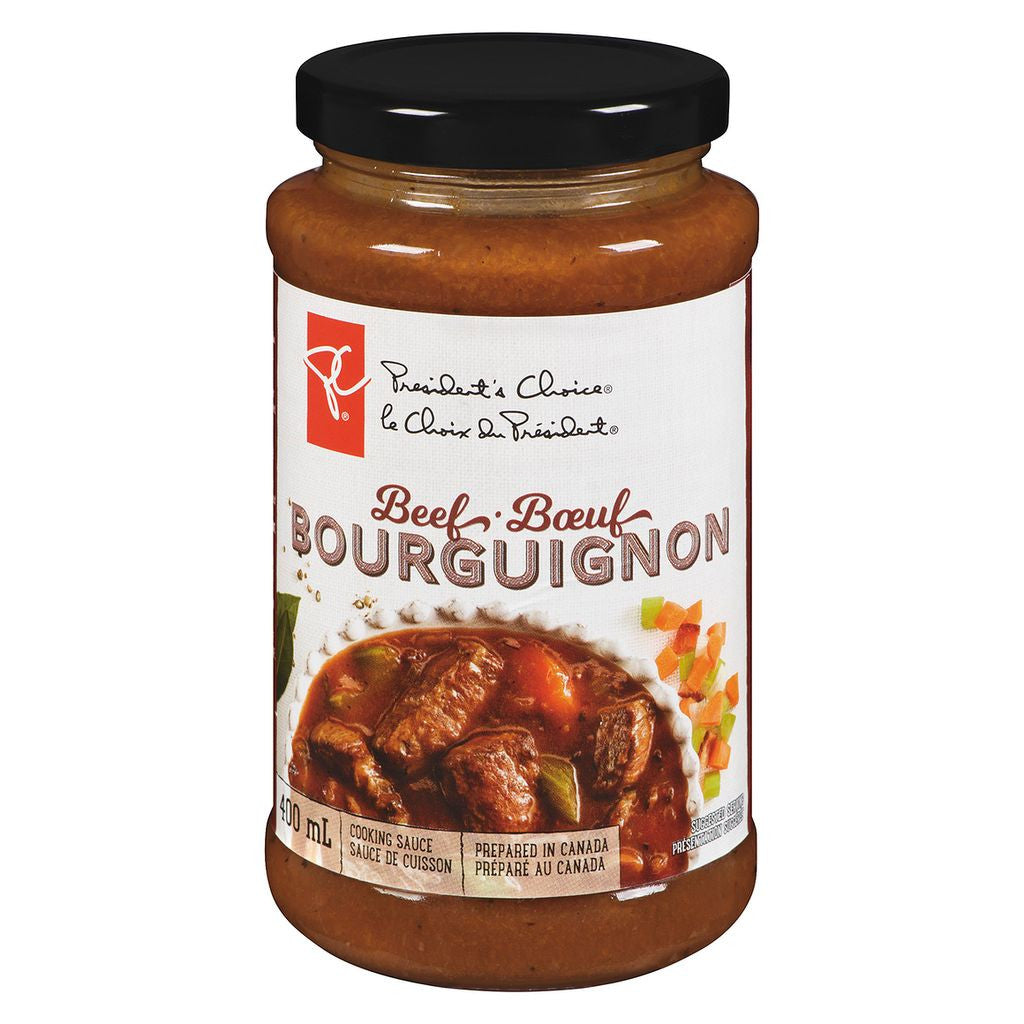 President's Choice Beef Bourguignon Cooking Sauce 400mL/13.5 oz., {Imported from Canada}